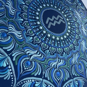 Vízöntő mandala festmény - otthon & életmód - dekoráció - spiritualitás - mandala - Meska.hu