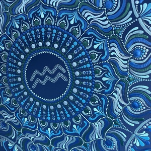 Vízöntő mandala festmény - otthon & életmód - dekoráció - spiritualitás - mandala - Meska.hu
