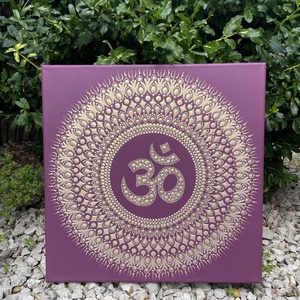 Bordó-arany pontozott mandala - Meska.hu