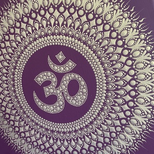 Bordó-arany pontozott mandala - otthon & életmód - dekoráció - spiritualitás - mandala - Meska.hu