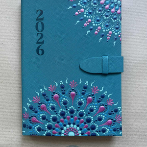 Mandalás határidőnapló - türkiz - Meska.hu