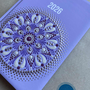 Mandalás határidőnapló - lila - otthon & életmód - papír, írószer - naptár & tervező - Meska.hu