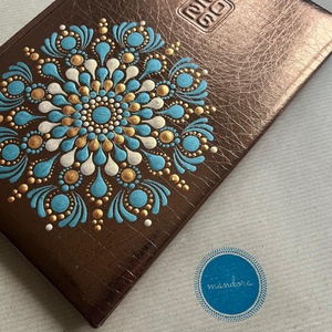 Mandalás határidőnapló - bronz - otthon & életmód - papír, írószer - naptár & tervező - Meska.hu