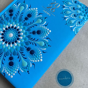 Mandalás határidőnapló - kék - otthon & életmód - papír, írószer - naptár & tervező - Meska.hu