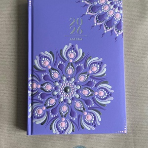 Mandalás határidőnapló - lila - Meska.hu