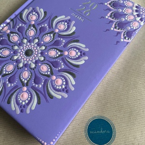 Mandalás határidőnapló - lila - otthon & életmód - papír, írószer - naptár & tervező - Meska.hu