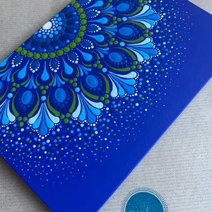 Mandalás jegyzetfüzet - kék - otthon & életmód - papír, írószer - jegyzetfüzet & napló - Meska.hu