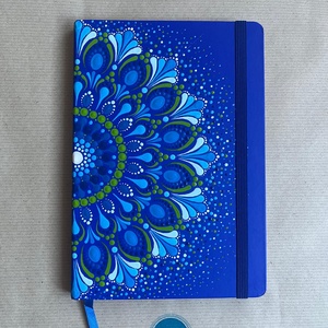 Mandalás jegyzetfüzet - kék - otthon & életmód - papír, írószer - jegyzetfüzet & napló - Meska.hu