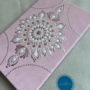 Mandalás jegyzetfüzet - barackszín - otthon & életmód - papír, írószer - jegyzetfüzet & napló - Meska.hu