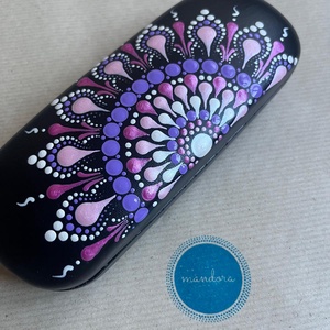 Szemüvegtok pontozott mandala mintával - táska & tok - pénztárca & más tok - szemüvegtok - Meska.hu