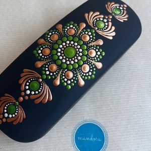 Szemüvegtok pontozott mandala mintával - táska & tok - pénztárca & más tok - szemüvegtok - Meska.hu