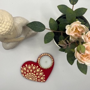 Szív alakú mécsestartó - Meska.hu