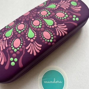 Szemüvegtok pontozott mandala mintával - táska & tok - pénztárca & más tok - szemüvegtok - Meska.hu