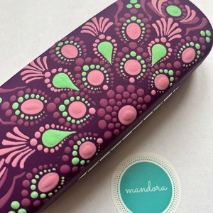 Szemüvegtok pontozott mandala mintával - táska & tok - pénztárca & más tok - szemüvegtok - Meska.hu