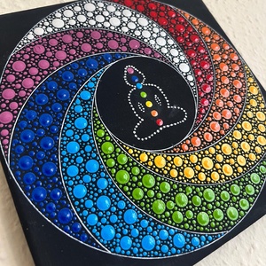 Csakra spirál - pontozott mandala - otthon & életmód - dekoráció - spiritualitás - mandala - Meska.hu