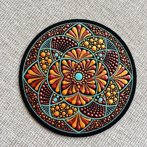Hűtőmágnes mandala 15 cm - otthon & életmód - konyhafelszerelés, tálalás - konyhai dekoráció - hűtőmágnes - Meska.hu