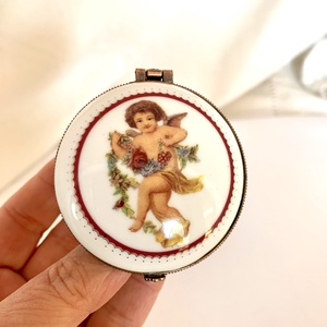 Porcelán dobozka, ékszeresdoboz, porcelán ékszeres doboz, dobozka, ládika, virágos láda, kis szelence, gyűrű tartó láda - ékszer - ékszertartó - ékszerdoboz - Meska.hu