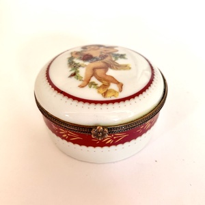 Porcelán dobozka, ékszeresdoboz, porcelán ékszeres doboz, dobozka, ládika, virágos láda, kis szelence, gyűrű tartó láda - ékszer - ékszertartó - ékszerdoboz - Meska.hu