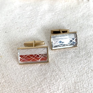Antik fém mandzsettagomb a '60-as '70-es évekből, retro mandzsetta gomb, vintage mandzsetta, elegáns ajándék férfinak - ékszer - mandzsettagomb és nyakkendőtű - Meska.hu