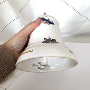 Gyönyörű mázas kerámia harang, vintage kézműves cserép dísz, fali dísz,  ablakdísz 80-as évekből, kerámia csengő - Meska.hu