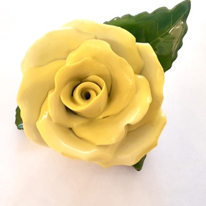 Antik Herendi rózsa, sárga porcelán tearózsa Herend, hibátlan! Asztaldísz romantikus tárgy virág - otthon & életmód - dekoráció - dísztárgy - Meska.hu