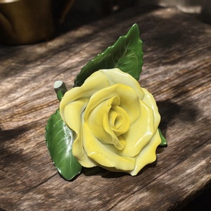 Antik Herendi rózsa, sárga porcelán tearózsa Herend, hibátlan! Asztaldísz romantikus tárgy virág - otthon & életmód - dekoráció - dísztárgy - Meska.hu