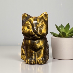 Tigrisszem cica, kézzel faragott 3 cm -es drágakő macska, faragott ásvány cica gyógyhatással! Kristály macska tigrisszem, Otthon & Életmód, Kisállatoknak, Cicáknak & Macskáknak, Ékszerkészítés, MESKA