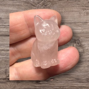 Rózsakvarc cica, kézzel faragott 3 cm -es drágakő macska, faragott ásvány cica gyógyhatással! Kristály macska rózsaszín - otthon & életmód - kisállatoknak - cicáknak & macskáknak - Meska.hu