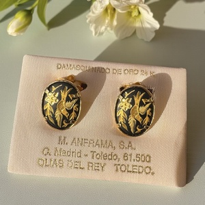 24 karát aranyozott Damascene karkötő, damasztén toledói karperec, Toledó spanyol ékszer, damascene karperec, damaszkén - Meska.hu