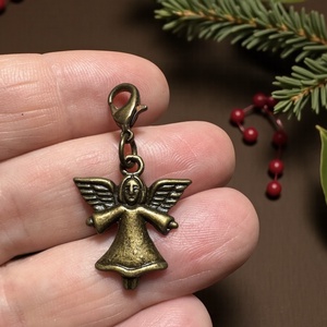 Angyal, tündér, őrangyal kulcsra, táskára, ásvány angyal kabala, védelmező - kristály angyalka! - táska & tok - kulcstartó & táskadísz - táskadísz - Meska.hu