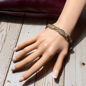 24 karát aranyozott Damascene karkötő, damasztén toledói karperec, Toledó spanyol ékszer, damascene karperec, damaszkén - ékszer - karkötő - lánc karkötő - Meska.hu