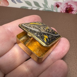 Toledói damaszkolt antik doboz 1960-ból, gyűrűs doboz, gyógyszertartó, Vintage ékszeres dobozka, box - ékszer - ékszertartó - ékszerdoboz - Meska.hu