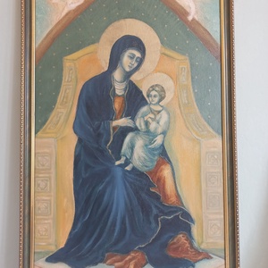 Madonna gyermekével - művészet - festmény - olajfestmény - Meska.hu