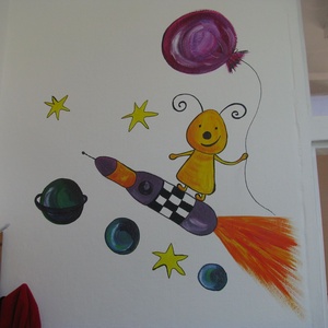 Dekorációs falfestés - otthon & életmód - dekoráció - kép & falikép - fából készült kép - Meska.hu