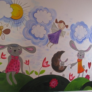 Dekorációs falfestés - otthon & életmód - dekoráció - kép & falikép - fából készült kép - Meska.hu