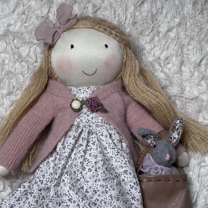 Szofi öltöztetős baba - játék & sport - 3 éves kor alattiaknak - alvóka & rongyi - Meska.hu