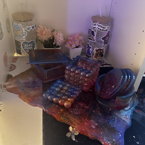 Galaxy Epoxy Kollekció  - ékszer - ékszertartó - ékszerdoboz - Meska.hu