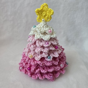 Horgolt világító karácsonyfa - karácsony - karácsonyi lakásdekoráció - karácsonyfa, grincsfa - Meska.hu