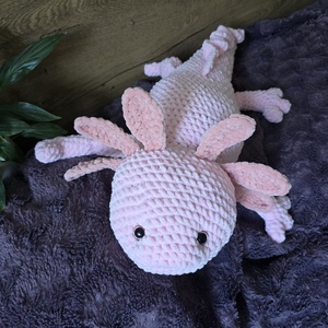 Horgolt axolotl - játék & sport - plüssállat & játékfigura - más figura - Meska.hu
