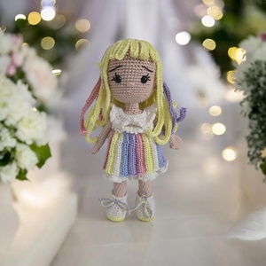 Horgolt szivárványka baba, Játék & Sport, Baba & babaház, Baba, Horgolás, MESKA