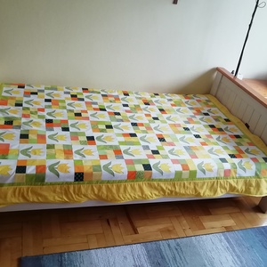 Patchwork ágytakaró - otthon & életmód - lakástextil - ágytakaró - Meska.hu