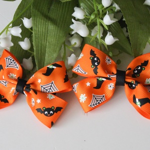 Narancssárga masnis hajcsat Halloweenre, Otthon & Életmód, Dekoráció, Halloween, Halloweeni jelmez és kiegészítők, Varrás, MESKA