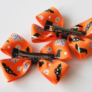 Narancssárga masnis hajcsat Halloweenre - otthon & életmód - dekoráció - halloween - halloweeni jelmez és kiegészítők - Meska.hu