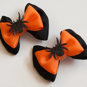 Narancssárga/fekete masnis hajcsat Halloweenre, Otthon & Életmód, Dekoráció, Halloween, Halloweeni jelmez és kiegészítők, Varrás, MESKA