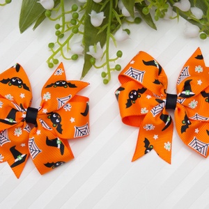 Narancssárga masnis hajcsat Halloweenre, Otthon & Életmód, Dekoráció, Halloween, Halloweeni jelmez és kiegészítők, Varrás, MESKA