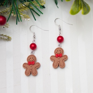 Fülbevaló karácsonyi - Mézeskalács - Meska.hu