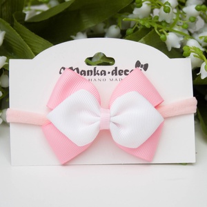 Rugalmas, gumis hajpánt - Fehér/rózsaszín, Ruha & Divat, Hajdísz & Hajcsat, Hajráf & Hajpánt, Varrás, MESKA