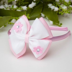 Masnis hajpánt hajráf - Rózsaszín/fehér, Ruha & Divat, Hajdísz & Hajcsat, Hajráf & Hajpánt, Varrás, MESKA