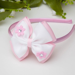 Masnis hajpánt hajráf - Rózsaszín/fehér - ruha & divat - hajdísz & hajcsat - hajráf & hajpánt - Meska.hu