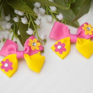 Masnis hajcsat - Rózsaszín/sárga, Ruha & Divat, Hajdísz & Hajcsat, Hajcsat & Hajtű, Varrás, MESKA